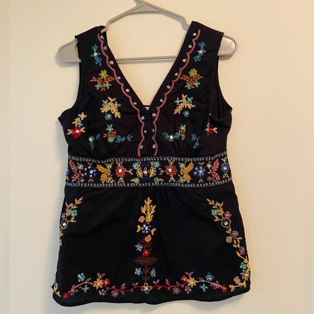 Vintage Uniform John Paul Richard Sequined Tank Top